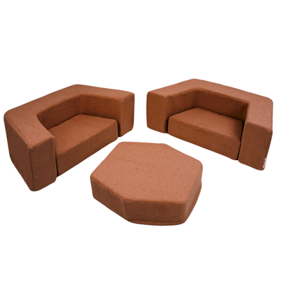 Personalized kids' foldable couch - beige