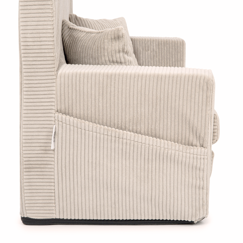 Rozkładana personalizowana sofa piankowa dziecięca - sztruks beż