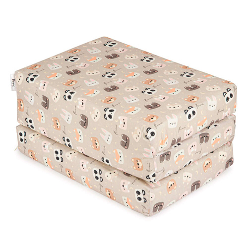 Foldable children's mattress 120x60 with cover -bears