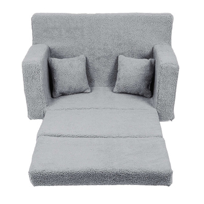 Personalisierter faltbarer Kinderteddy - grau