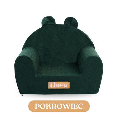 Personalisierter Schaumstoffsessel für Kinder beige Stoff Kord