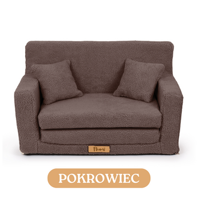 Pokrowiec na sofę - BARANEK czekoladowy