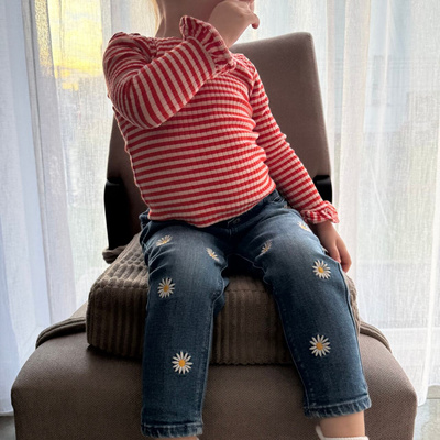 Poduszka podwyższająca na krzesło dla dzieci - beżowy sztruks