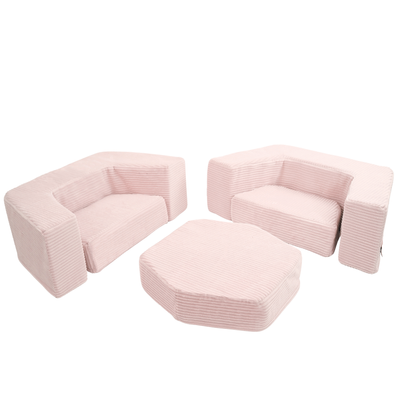 Personalized kids' foldable couch - beige