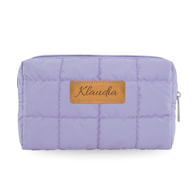 Personalizowana pikowana kosmetyczka - fioletowy