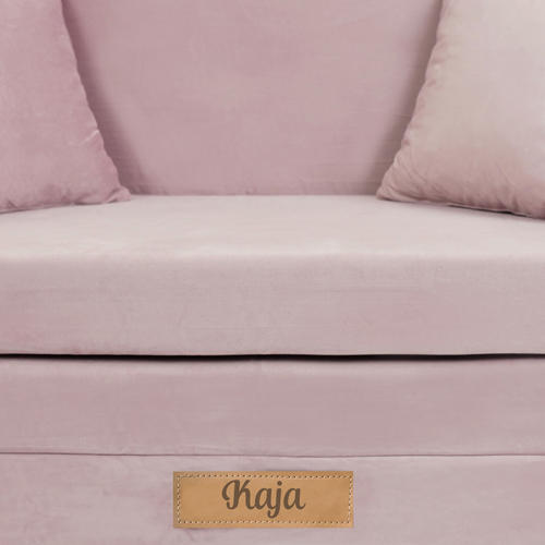Personalized kids' foldable couch powder pink