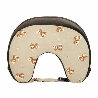 Feeding pillow - pink with white dots