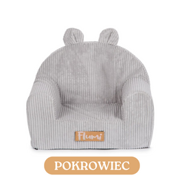 Pokrowiec na fotelik - SZTRUKS szary