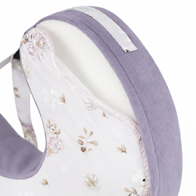 Fütterungskissen - rosa mit weißen Tupfen