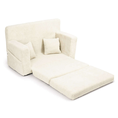 Personalisierte faltbare Kinderliege Teddybären hellbeige