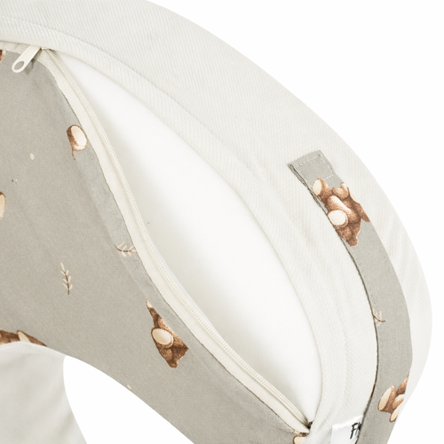 Feeding pillow - pink with white dots