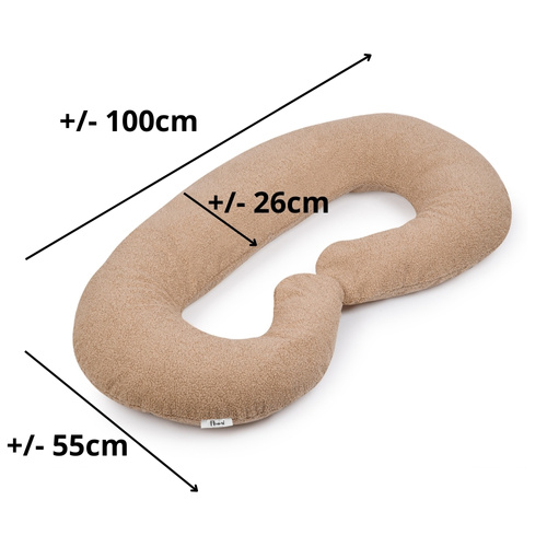 Umstandskissen Typ C - Teddy Kollektion - dunkelbeige