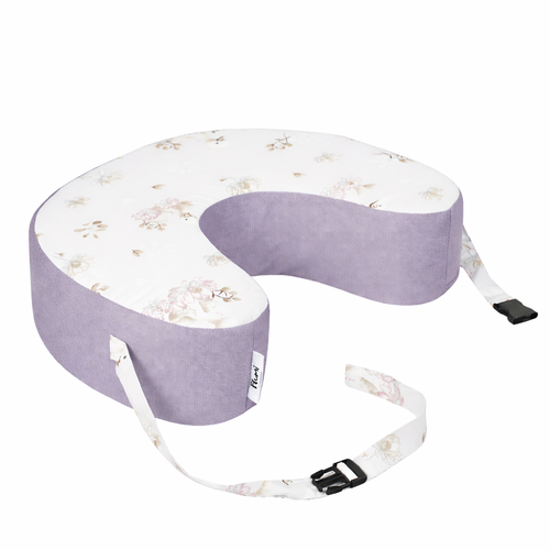 Feeding pillow - pink with white dots
