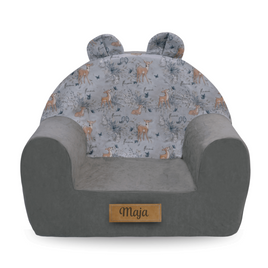 Personalizowany fotelik dziecięcy z uszami sarenki
