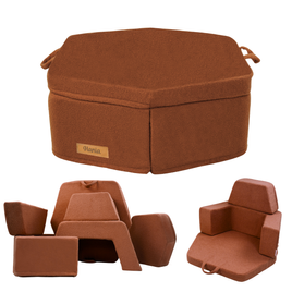 Personalized kids' foldable couch - beige