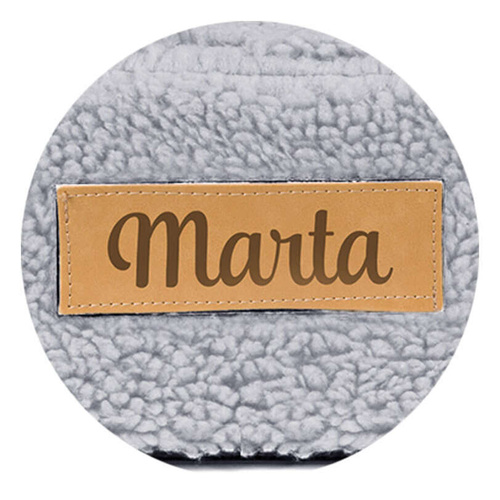 Personalisierter Schaumstoffsessel für Kinder grau teddy