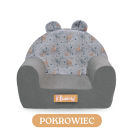 Personalisierter Schaumstoffsessel für Kinder beige Stoff Kord