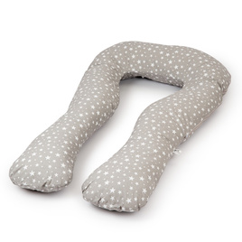 Pregnancy pillow navy blue with white U type grey with stars