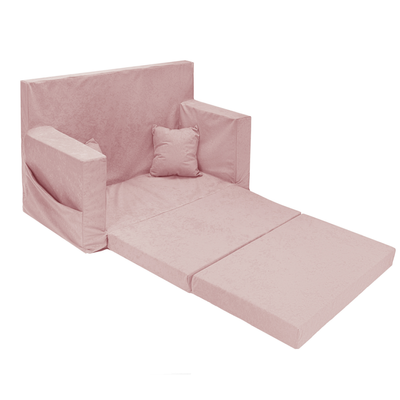 Personalisierte faltbare Kinderliege Pulver rosa