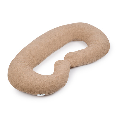 Umstandskissen Typ C - Teddy Kollektion - dunkelbeige