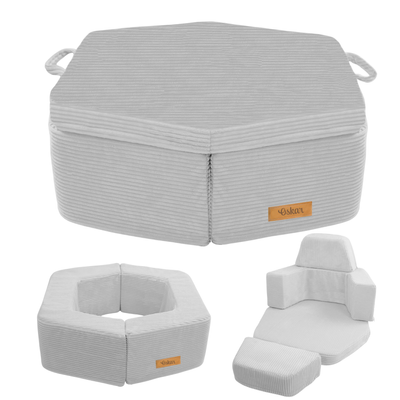 Personalized kids' foldable couch - beige