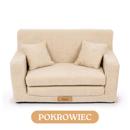 Pokrowiec na sofę - BARANEK ciemny beż
