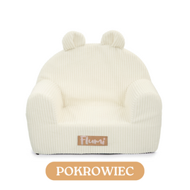 Personalisierter Schaumstoffsessel für Kinder beige Stoff Kord