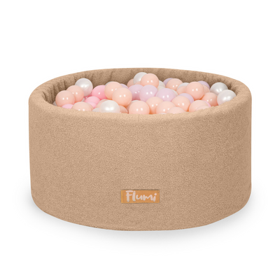 Personalizowany piankowy basen z kulkami CIEMNY BARANEK TEDDY – 200 piłek w zestawie