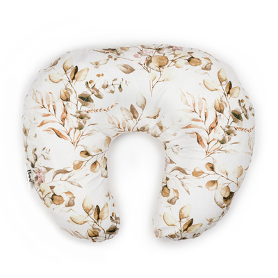 Fütterungskissen - cremefarben mit Blattmuster