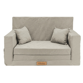 Personalized kids' foldable couch light grey