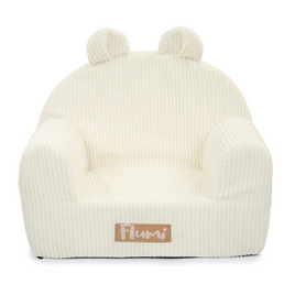 Personalisierter Schaumstoffsessel für Kinder beige Stoff Kord