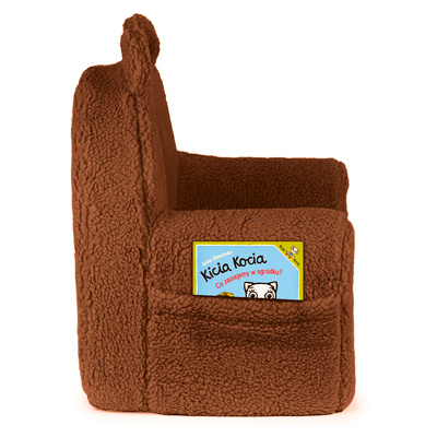 Personalized foam armchair for kids chocolate teddy