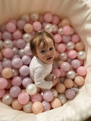 Satz von 200 Bällen für Bällebad / Rosa-pfirsich