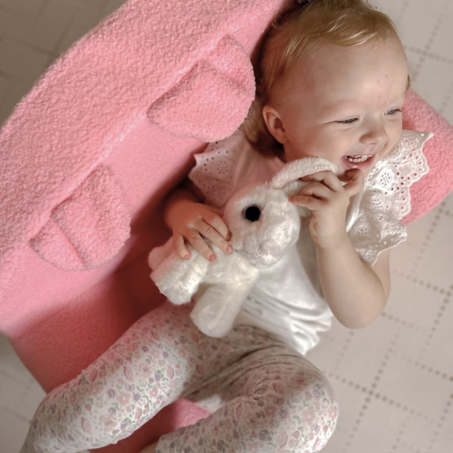 Personalisierter Schaumstoffsessel für Kinder beige Stoff Kord