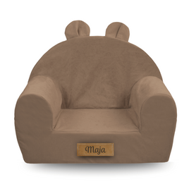 Personalisierter Schaumstoffsessel für Kinder beige