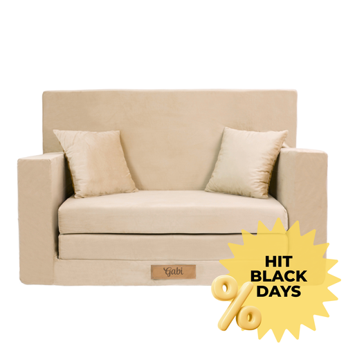 Personalized kids' foldable couch beige