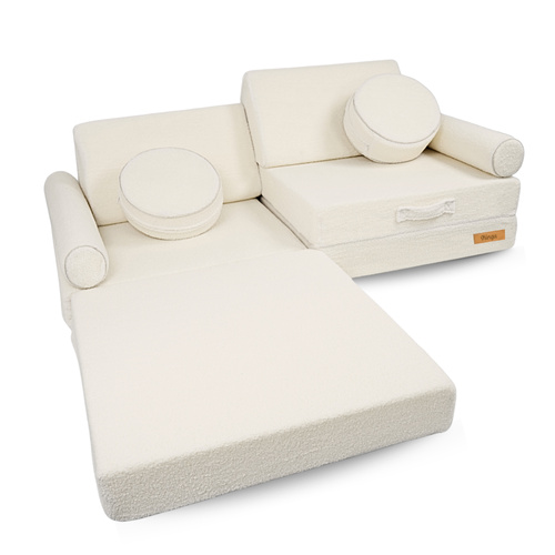 Modułowa sofa piankowa dla dzieci do zabawy - jasny beż baranek