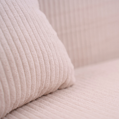 Rozkładana personalizowana sofa piankowa dziecięca - sztruks pudrowy róż
