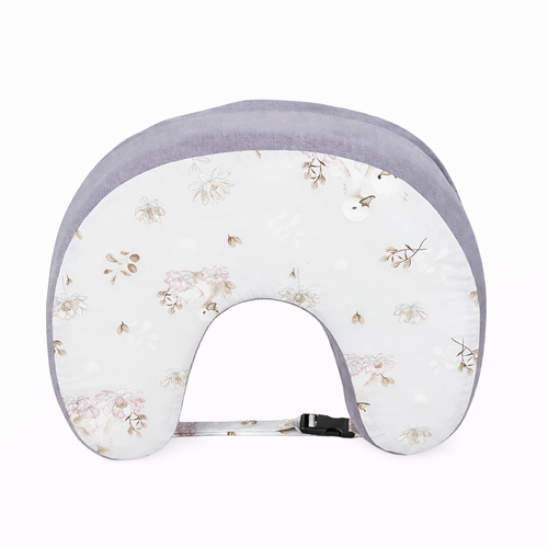 Feeding pillow - pink with white dots