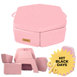 Piankowy plac zabaw dla dzieci z personalizacją – modułowy zestaw Montessori baranek róż