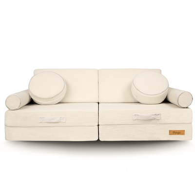 Modułowa sofa piankowa dla dzieci do zabawy - jasny beż baranek