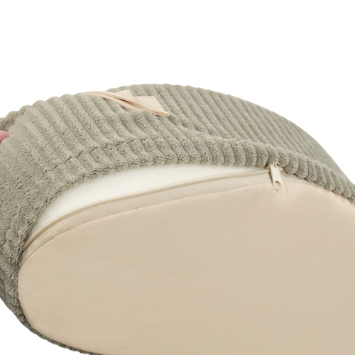 Fütterungskissen - rosa mit weißen Tupfen