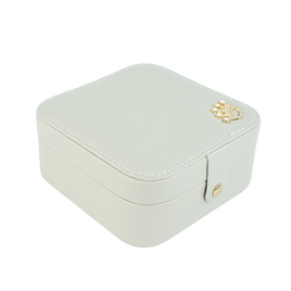 Personalizowana duża szkatułka na biżuterię - szary