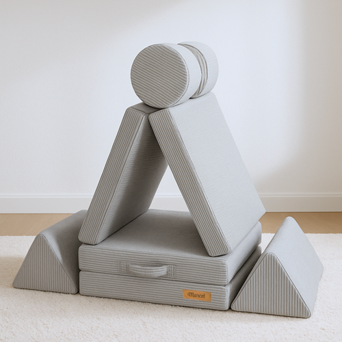 Personalized kids' foldable couch - beige