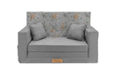 Rozkładana personalizowana sofa piankowa dziecięca szara+sarenki